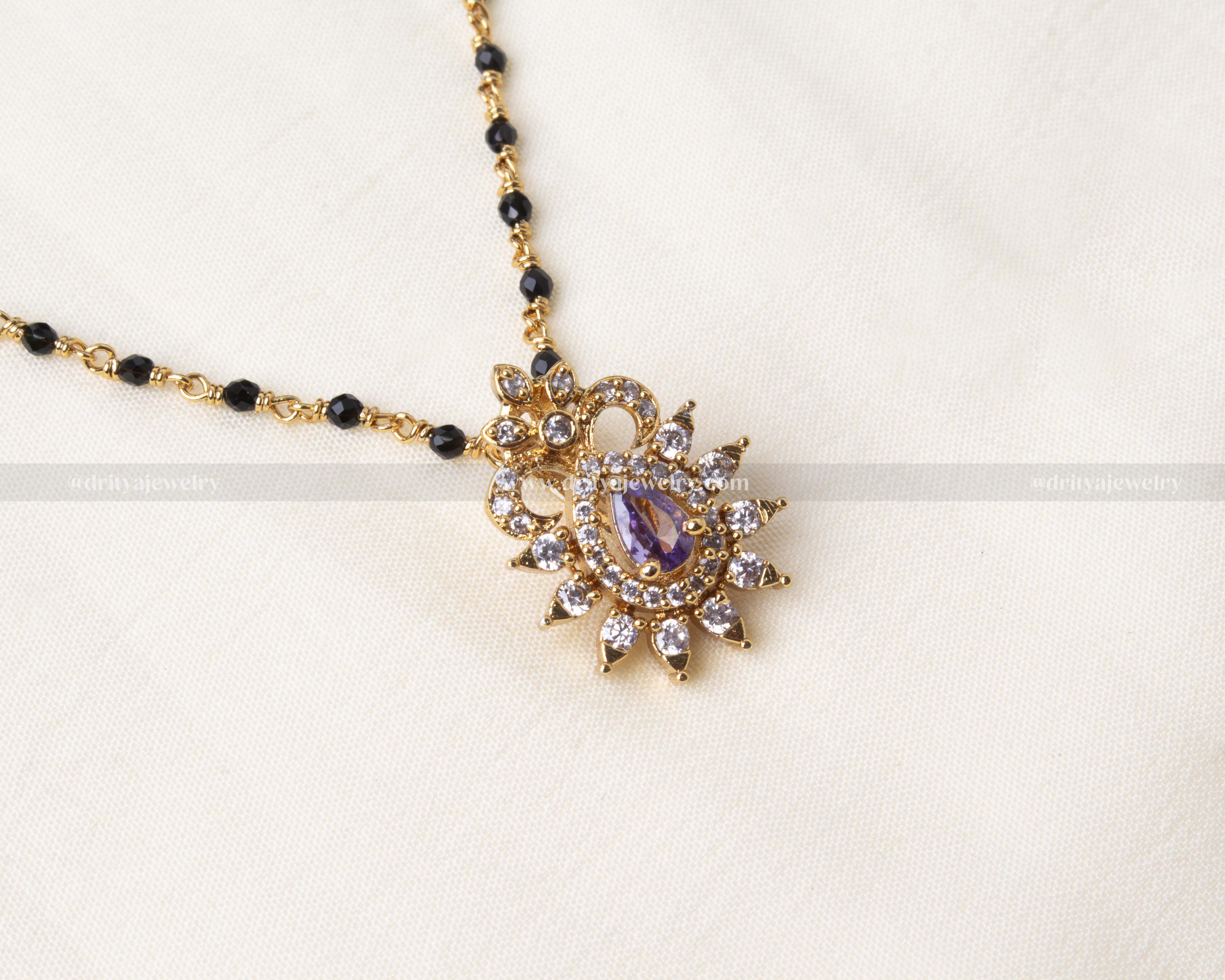 Black Beads Necklace Set