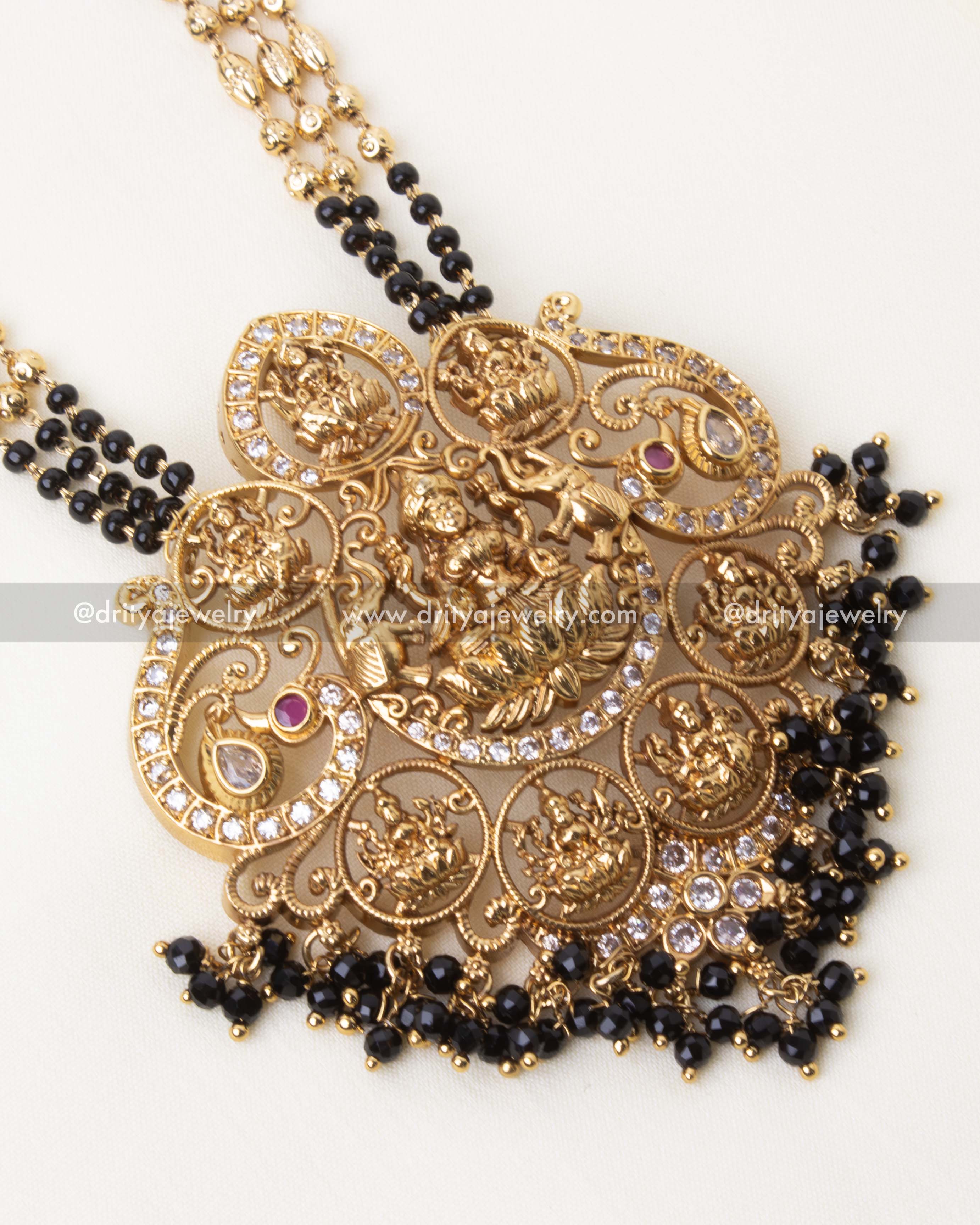 Ashta Lakshmi Black Beads Necklace 26
