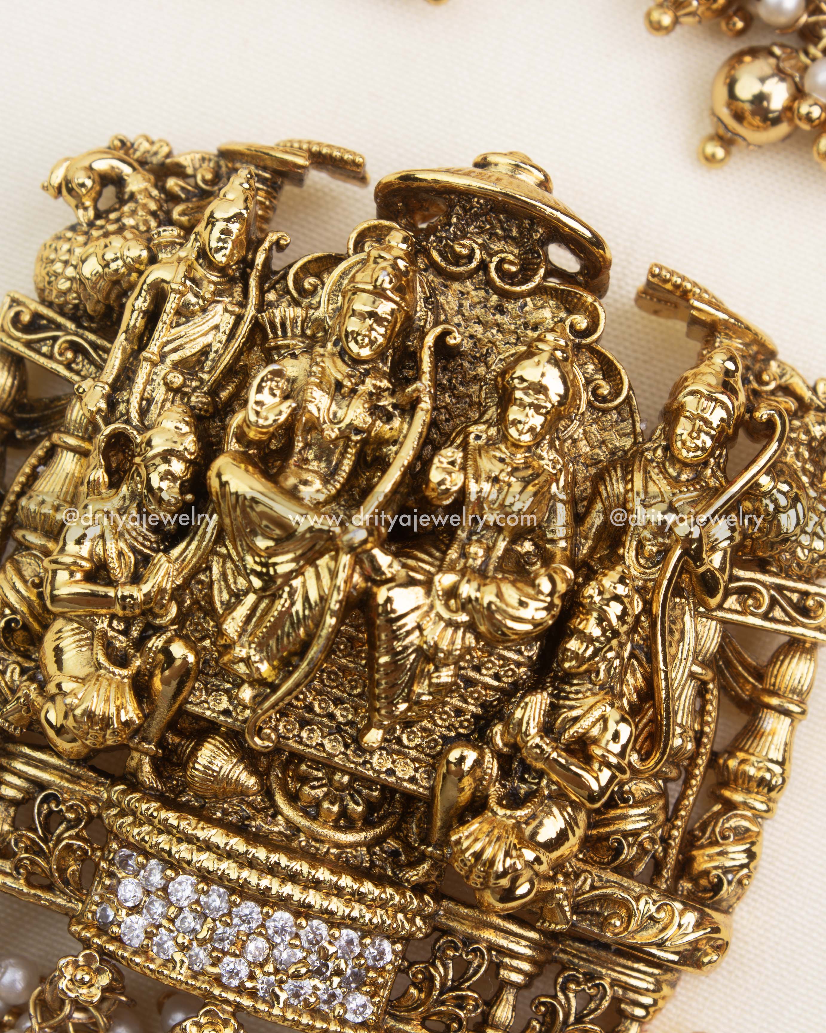 Premium Ram Parivar Nakshi Pendant Set