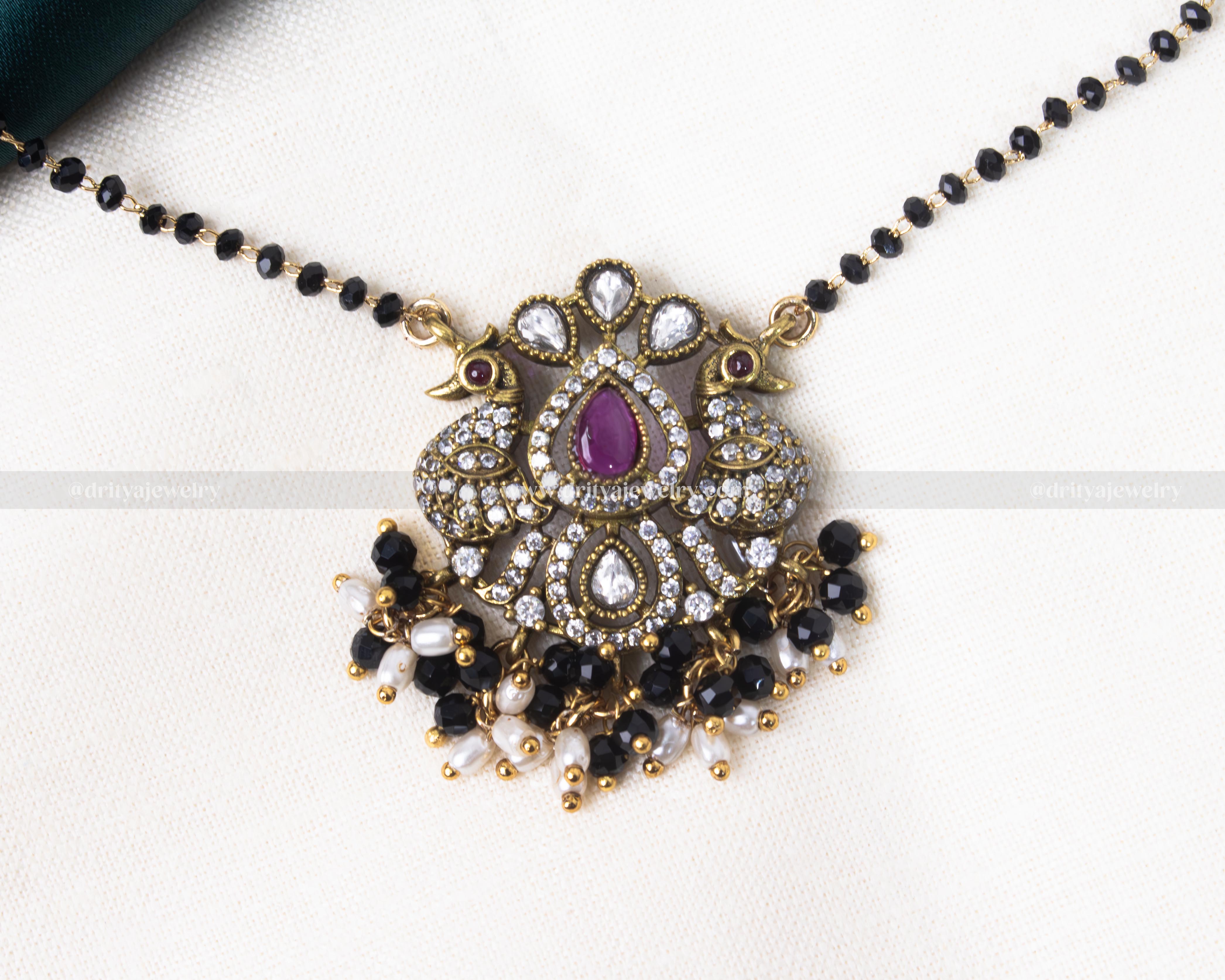 Victorian Black Beads