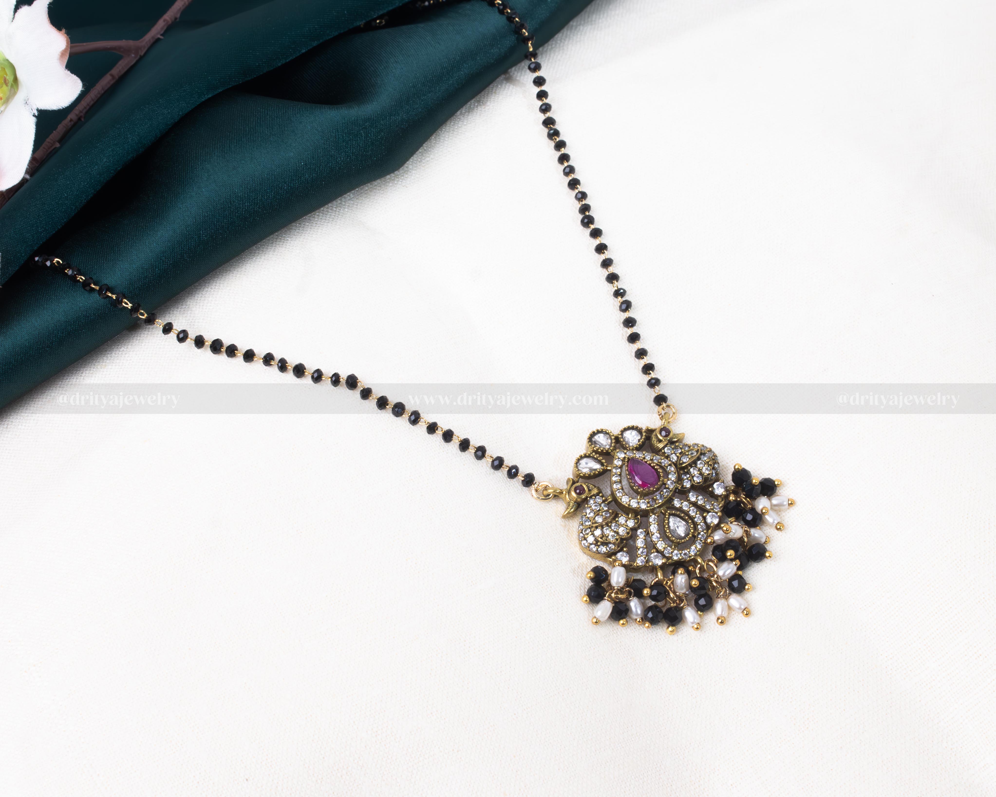 Victorian Black Beads