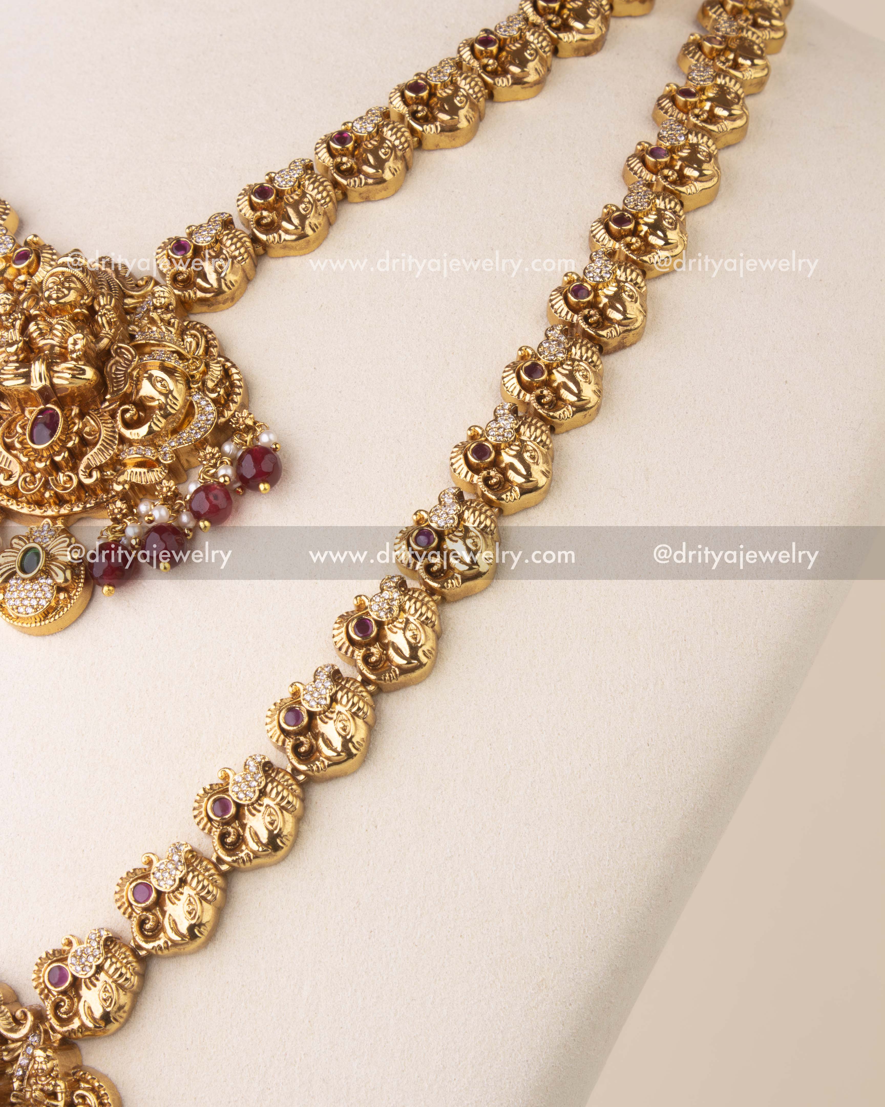 Premium Nakshi Combo Set with Ruby Beads