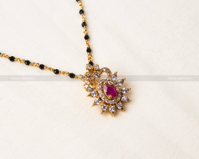 Black Beads Necklace Set
