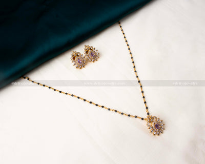 Black Beads Necklace Set