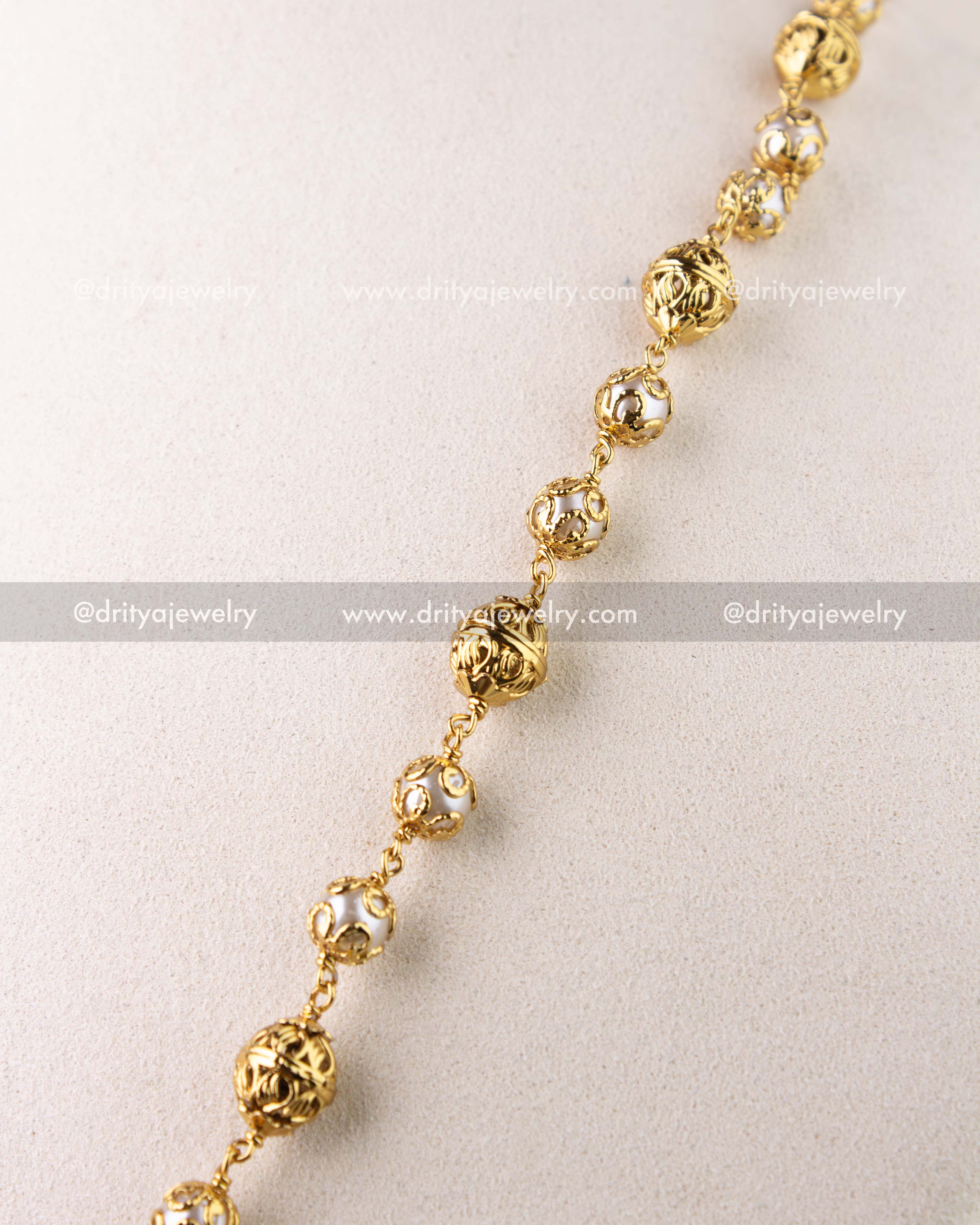 Premium Lord Krishna Pendant Necklace with CZ Accents and Pearl Drops