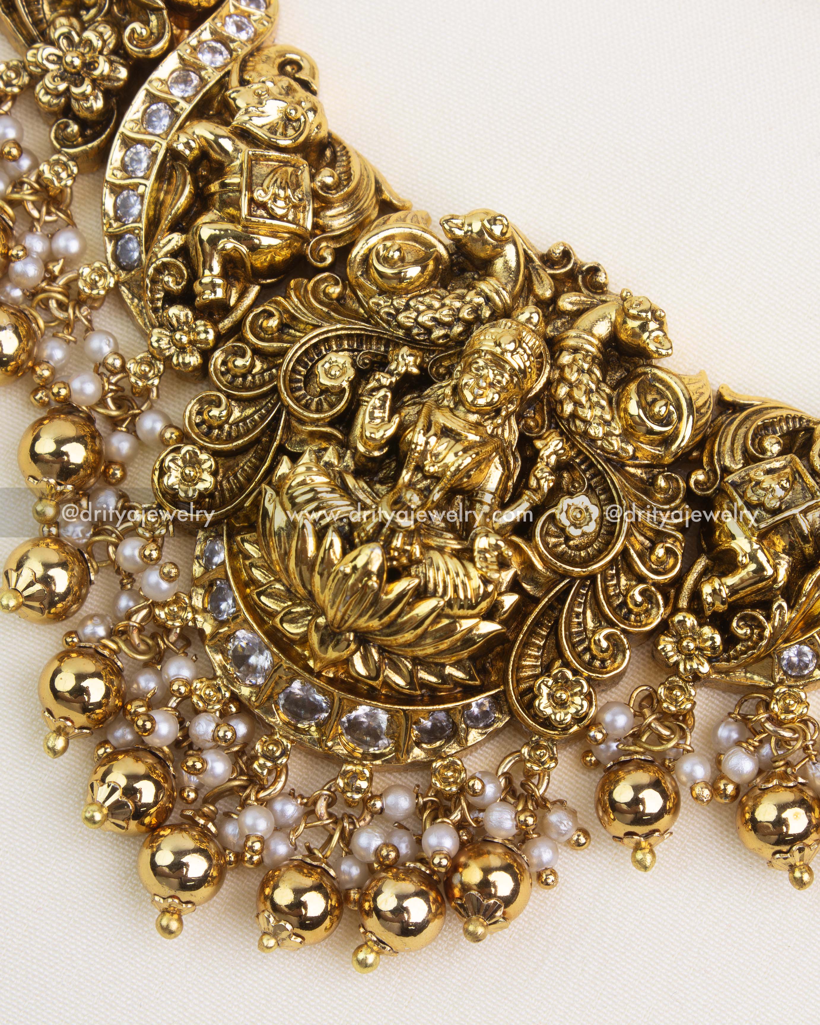 Premium Antique Nakshi Short Necklace Set