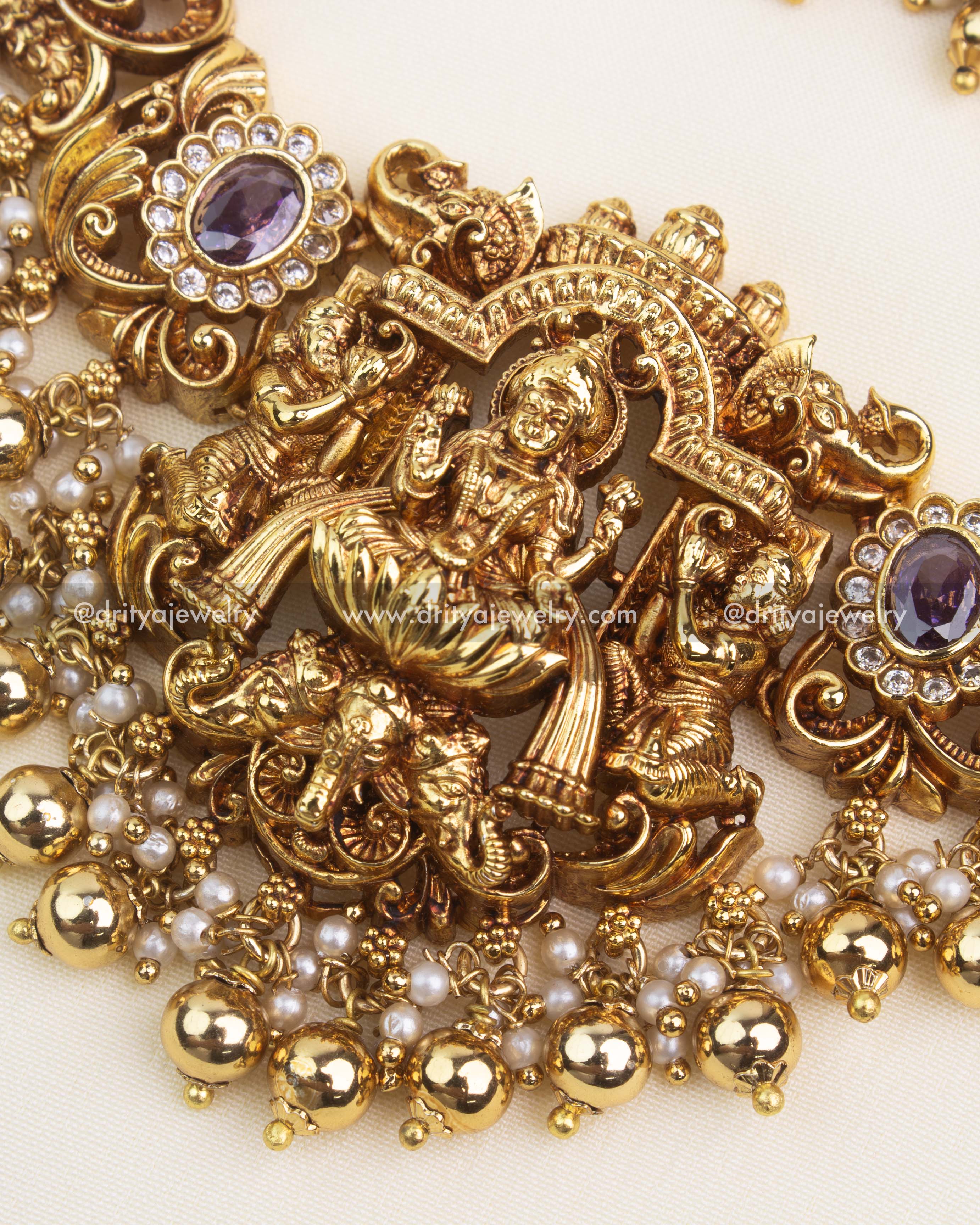 Premium Nakshi Temple Short Necklace