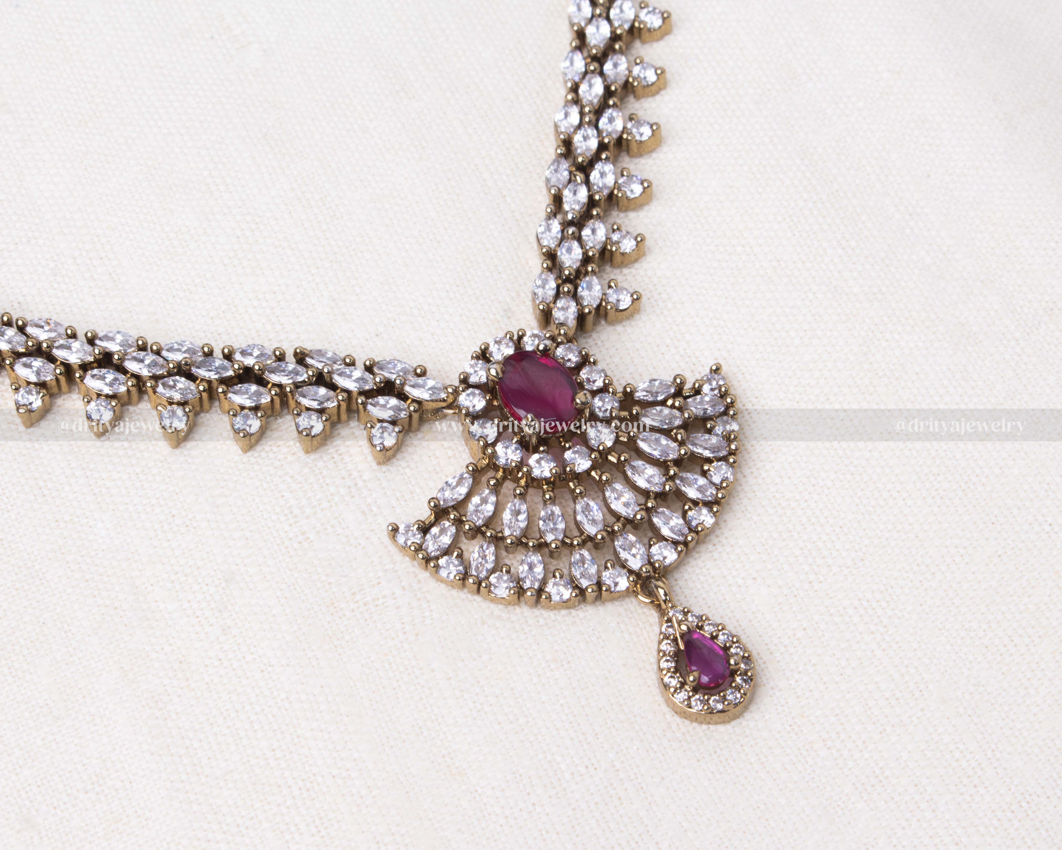 Victorian CZ Necklace 223