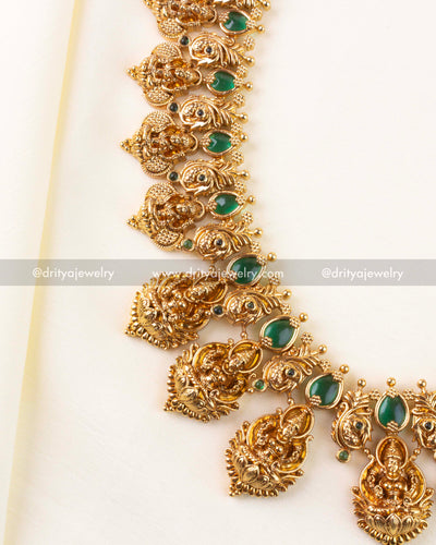 Traditional Long Haram Set with Emerald Green