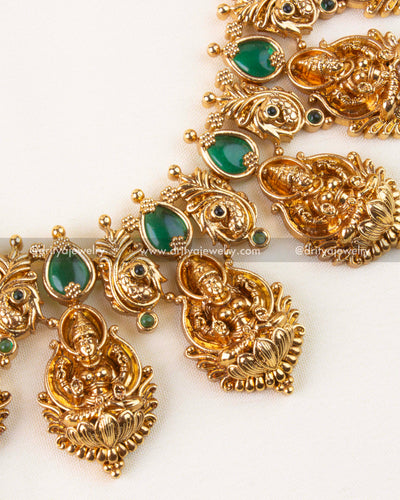 Traditional Long Haram Set with Emerald Green