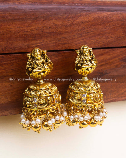 Premium Antique Nakshi Short Necklace Set