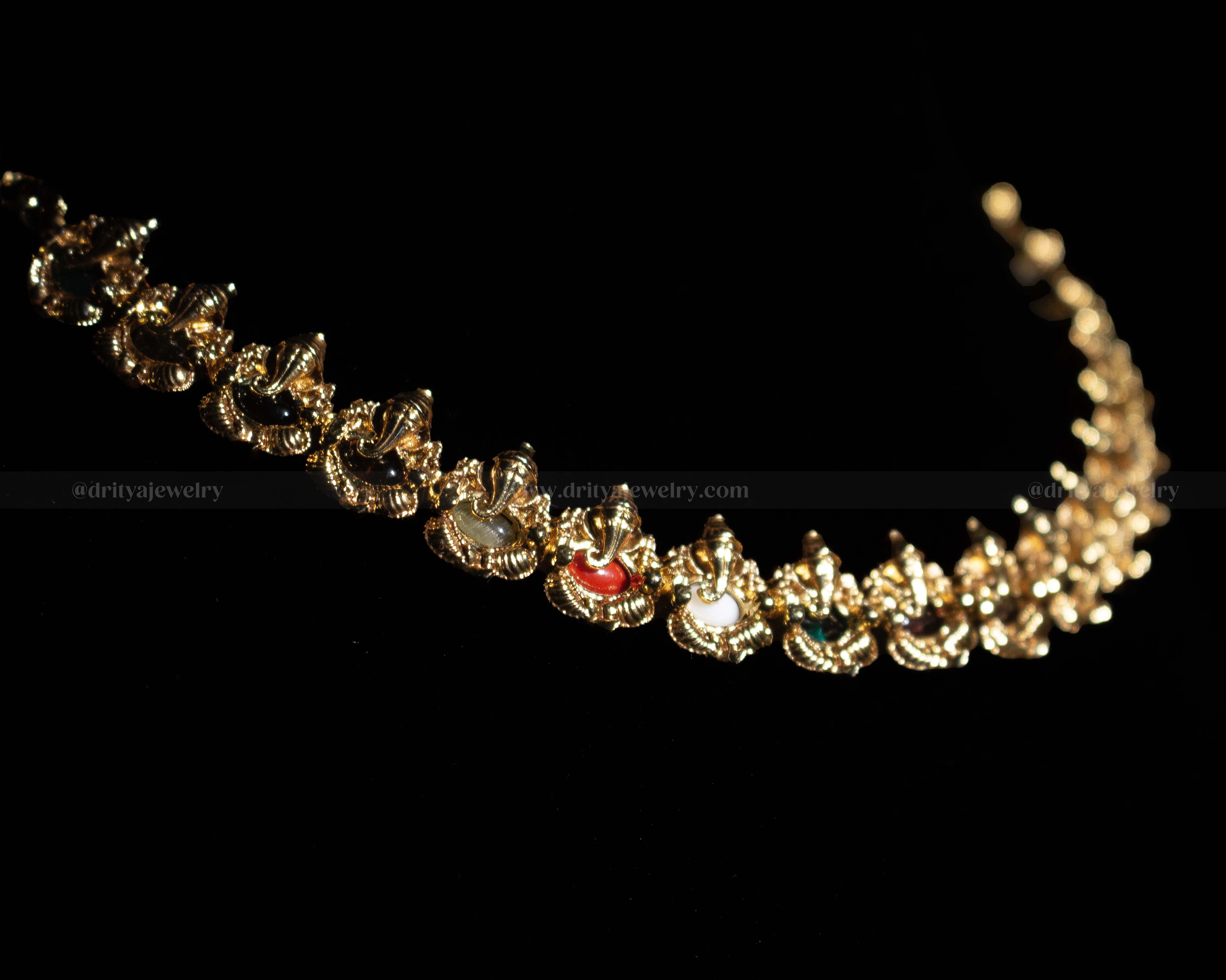 Ganesha Navaratna Necklace 138