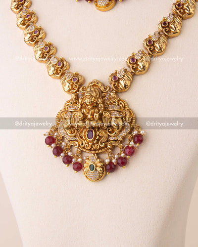 Premium Nakshi Combo Set with Ruby Beads