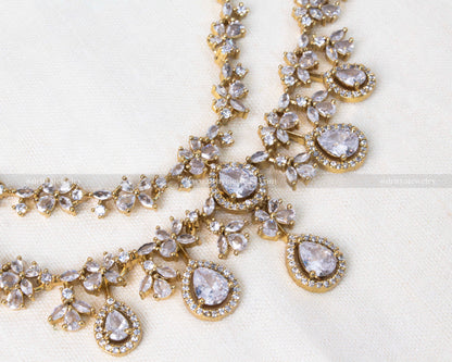 Diamond-Like Layered Necklace Set 263