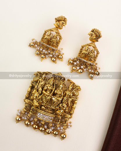 Premium Ram Parivar Nakshi Pendant Set