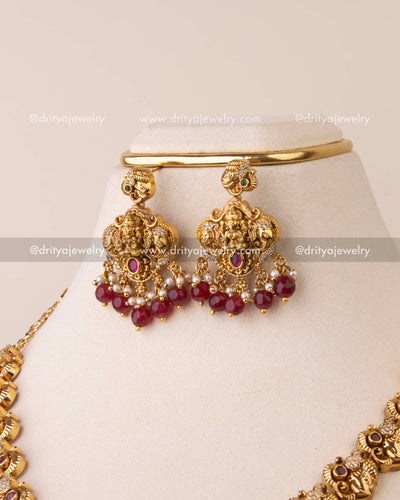 Premium Nakshi Combo Set with Ruby Beads