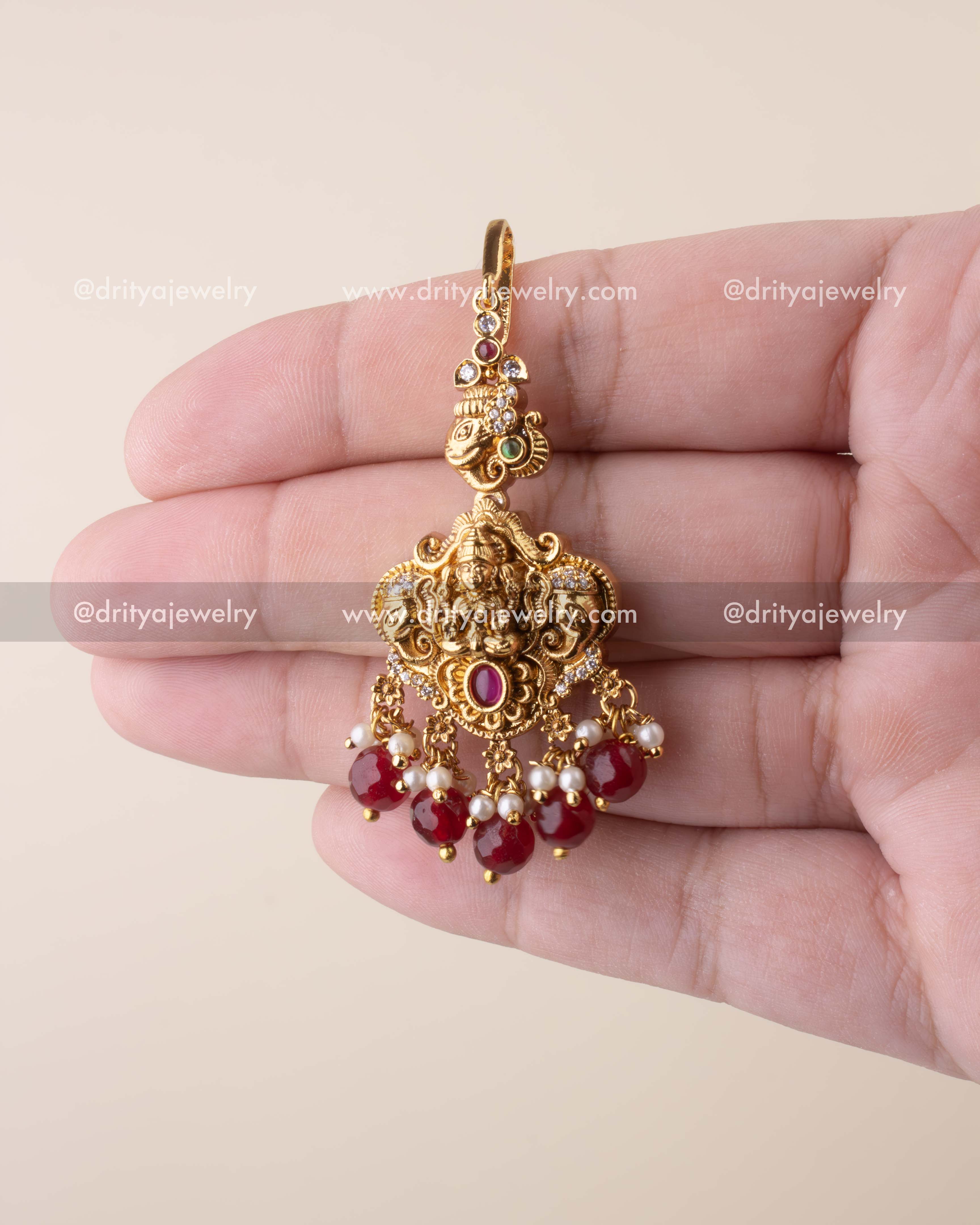 Premium Nakshi Combo Set with Ruby Beads