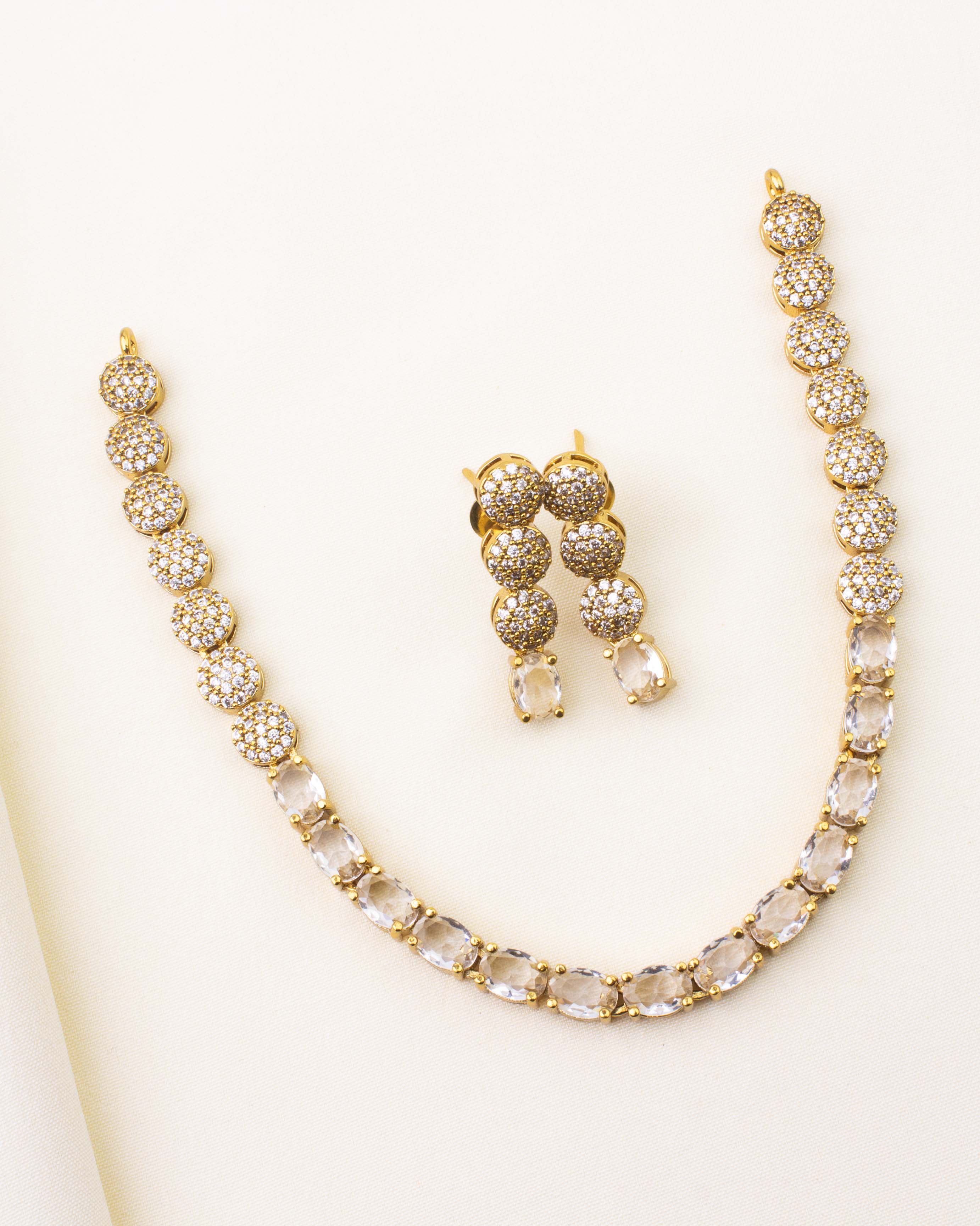 Simple AD Short Necklace Set