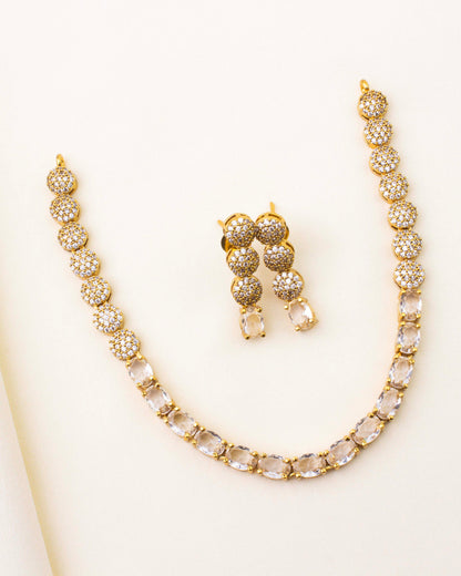 Simple AD Short Necklace Set