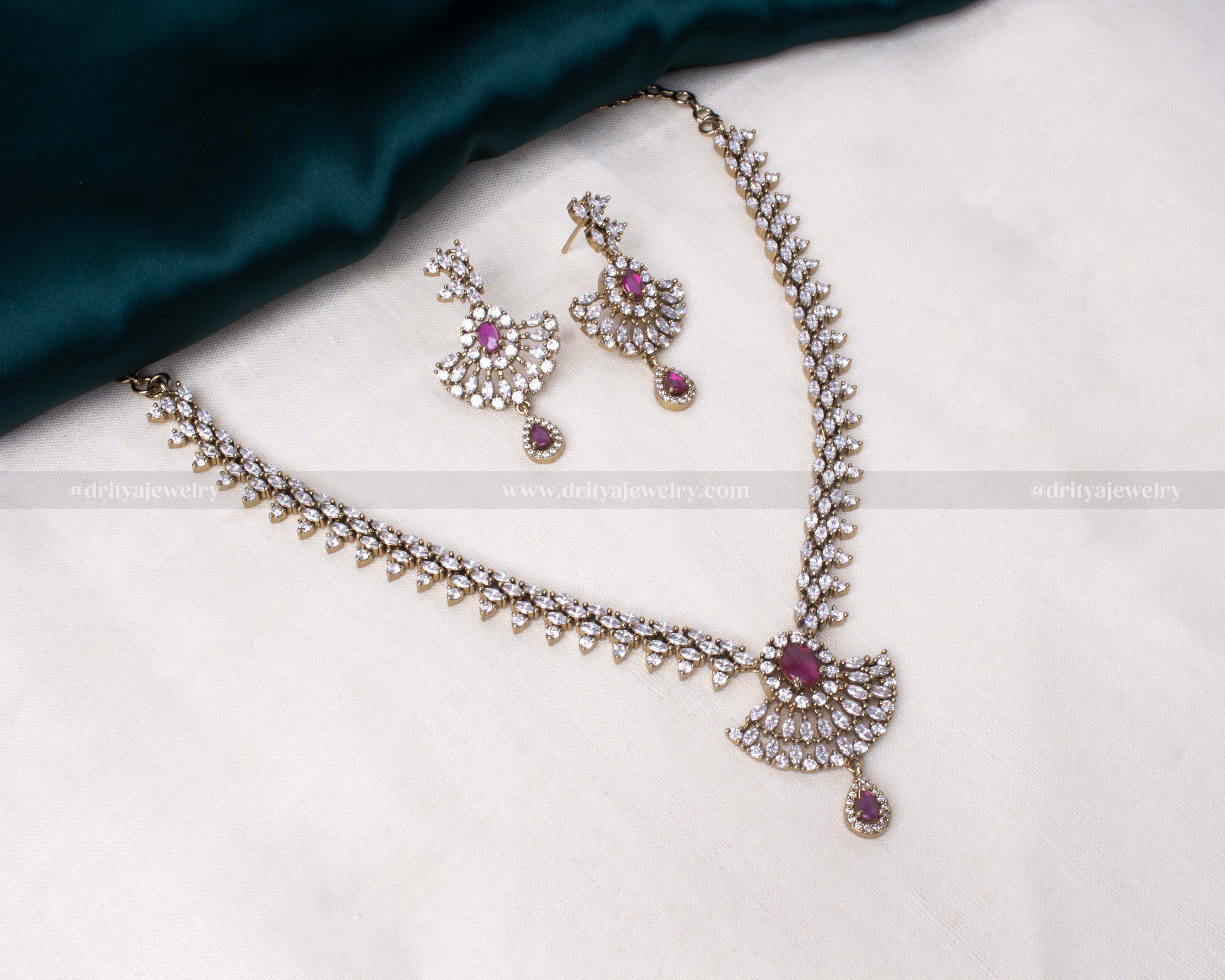 Victorian CZ Necklace 223