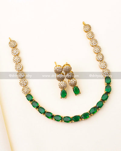 Simple AD Short Necklace Set