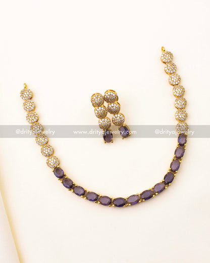 Simple AD Short Necklace Set
