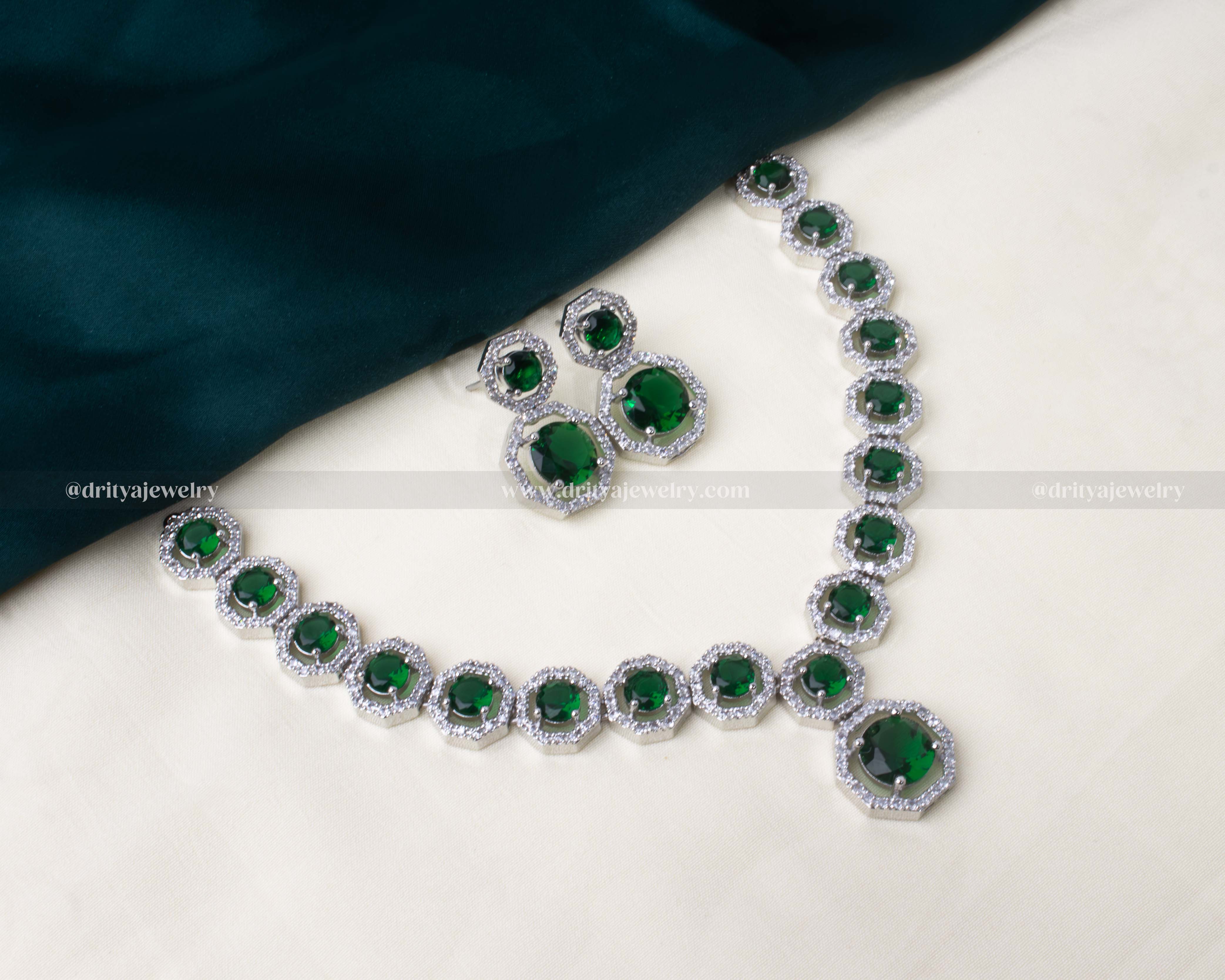 Zircon Short Necklace Set 347