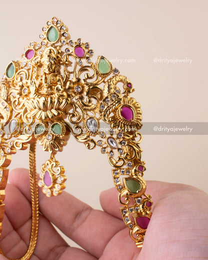 Premium Temple Aravanti with Kundan Stone Work