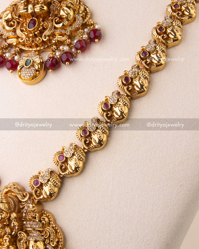 Premium Nakshi Combo Set with Ruby Beads