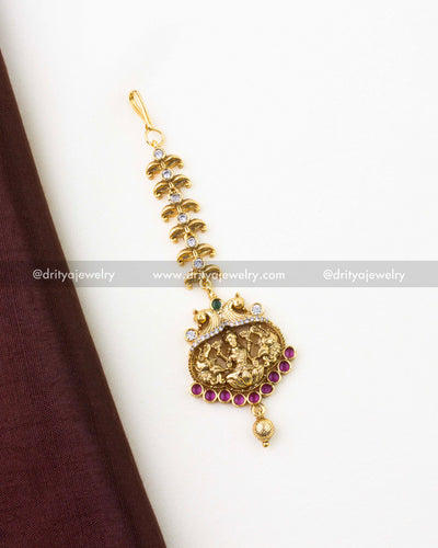 SKU 1286 premium temple god idol maang tikka full view