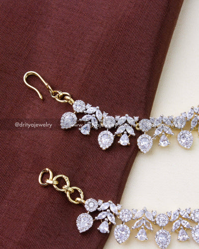 1273-G diamond replica anklets showing hook closure and stone detailing