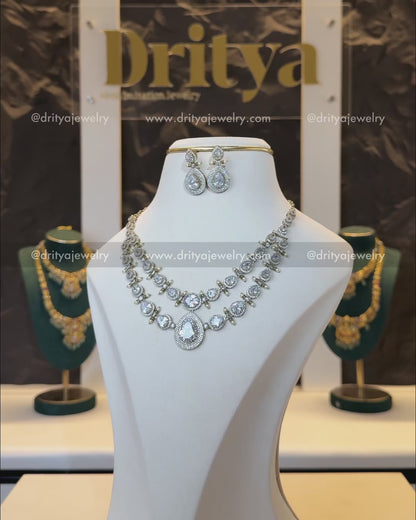 Victorian Layered Necklace Set Diamond Replica